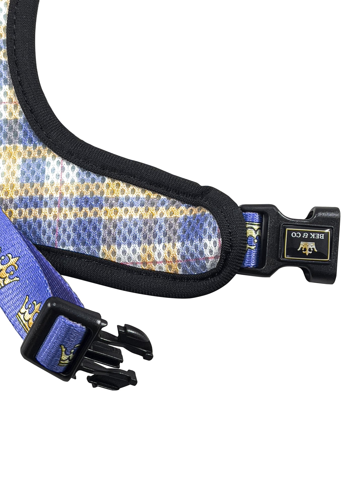 Sunset Reversible French Bulldog Harness reverse clasp