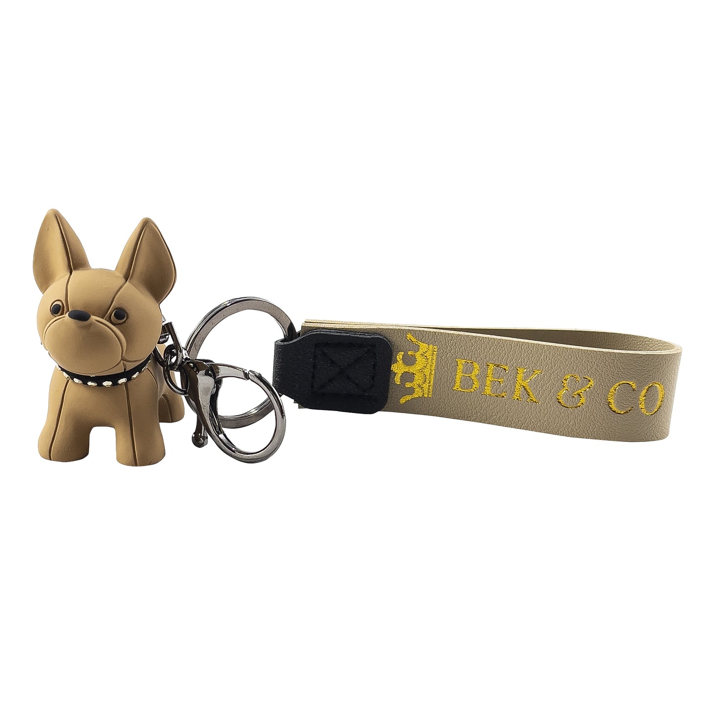 Tan Bulldog keychain