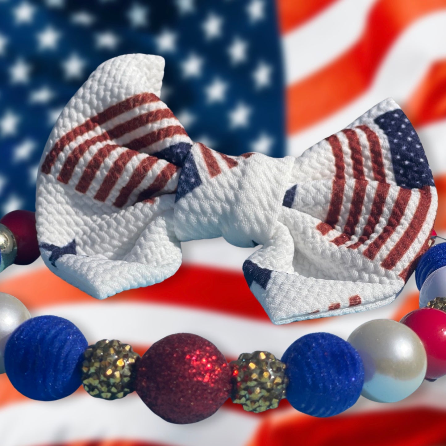 Patriotic Frenchie Bow