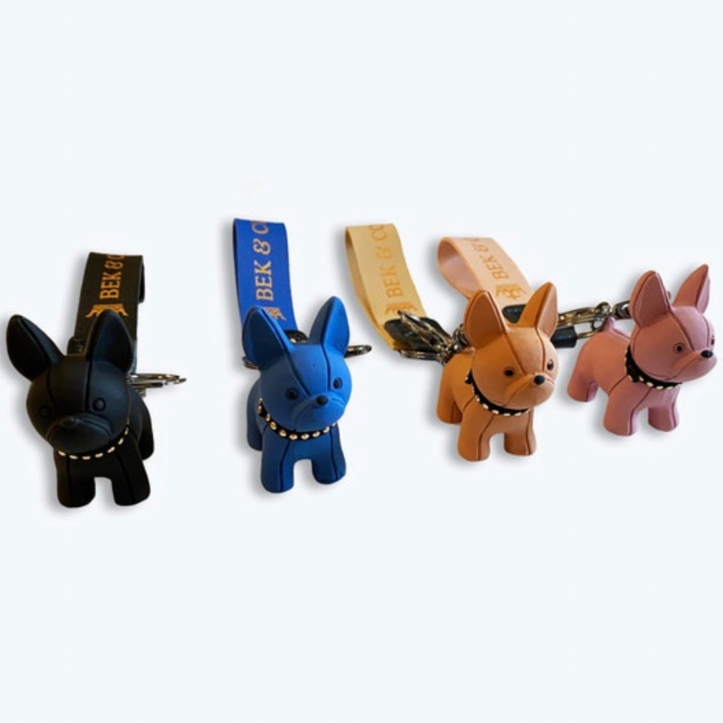 Pink Frenchie Key chain