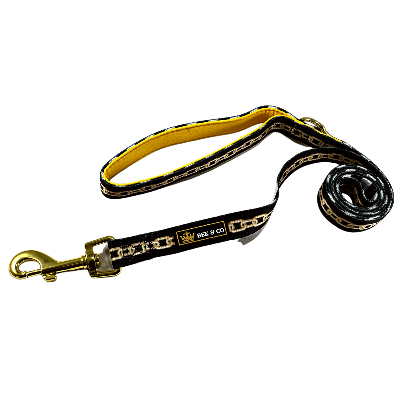 Royal dual sided dog leash on white background