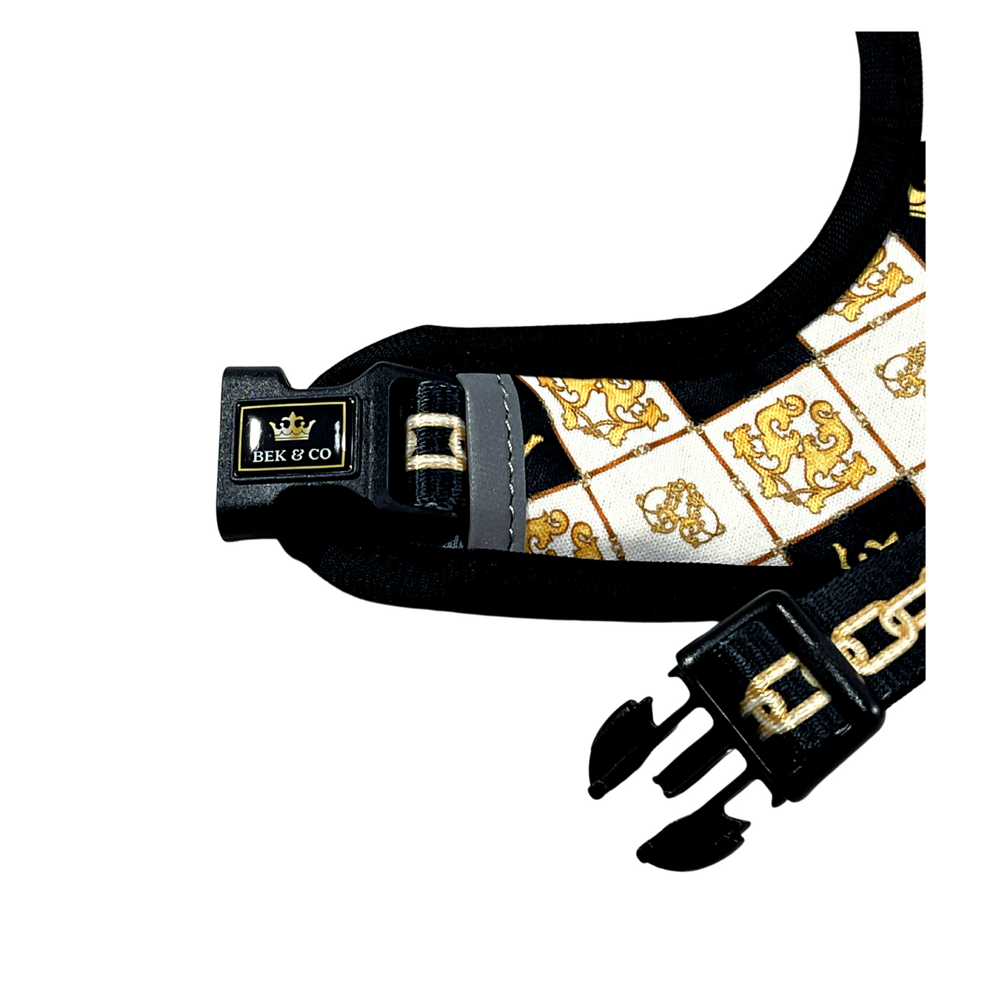 Royal Adjustable French Bulldog Harness clip close up