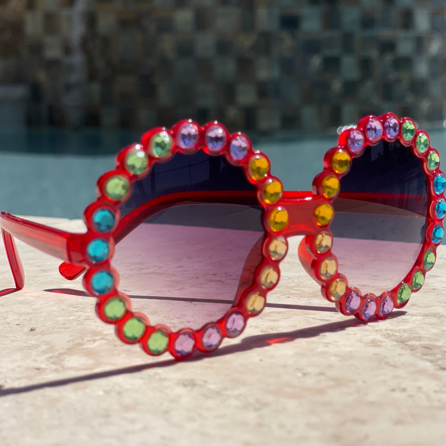 Sun Fun Red Fashion Glasses