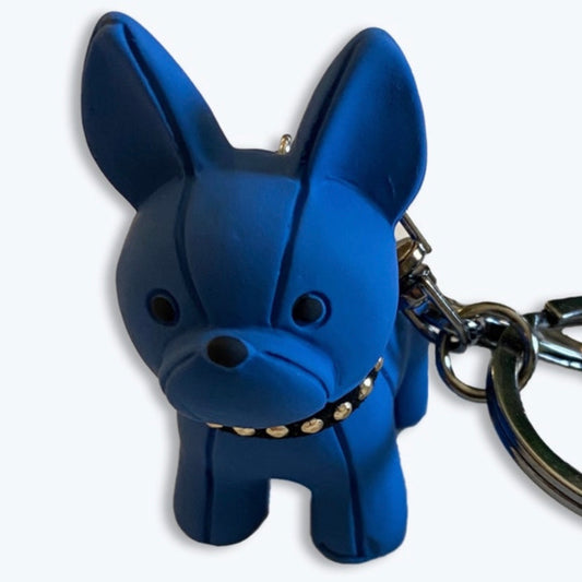 Blue Frenchie Key Chain